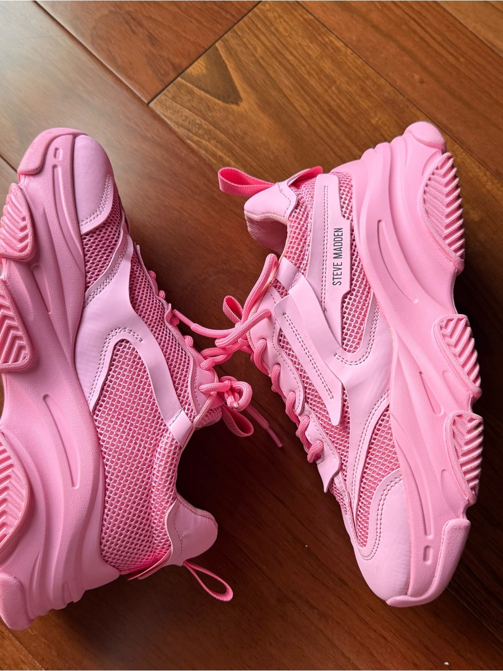 Steve Madden Possessions Chunky Sneakers - Bubblegum Pink - Picture 2 of 9